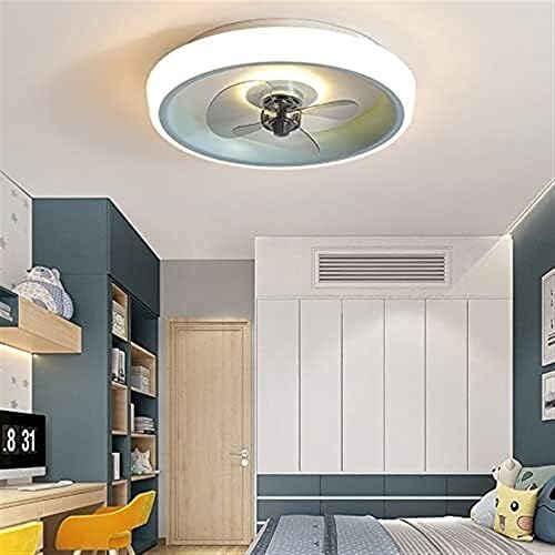 OJRG LED מנורת תקרה מאוורר תקרה עם שלט רחוק לעומק בלתי נראה 6 מהירויות רוח מאוורר תקרה עם טיימר שקט וחכם קל לחדר חדר שינה לחדר שינה חדר