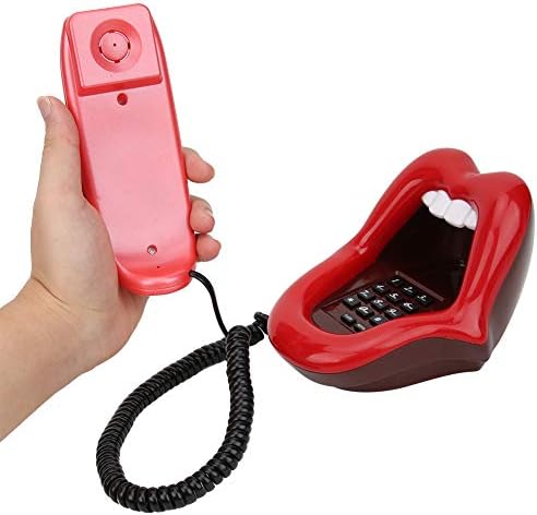 טלפונים קוויים, צורת שפתיים מודרנית סט טלפון קווי חדשני סט טלפון קווי לחיבור לקישוט משרדים במלונות ביתי
