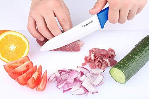 קרמיקה סכין 5 אינץ פירות סכין סט 4-חתיכה עם סכין נדן עבור גבינה, עגבניות, תפוחי אדמה, ירקות, פירות