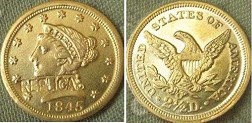2 $ 5 Liberty Gold 1845-O COIP COIN COIN CORMMENTS מתנות אוסף מתנות