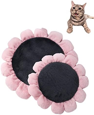 עצמי התחממות חתול מיטה-רך קטיפה פרח מחצלת חתול מחמד המלטת כלב עגול פרח כרית 2 עבור כלב חתול מחמד בית אספקת