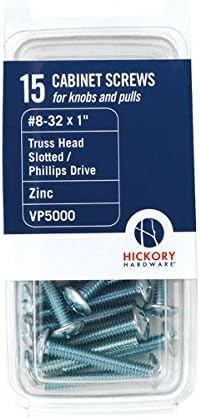 חומרת Hickory VP5000 חבילת פרויקט של ברגים מס '8-32 x 1 אינץ ', כרום, 15 חבילה