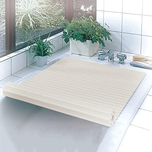 מגש אמבטיה של פנגפנג פנגפי, מכסה אמבטיה של תריס לבן מתקפל, לוח רחצה אטום לחדר אמבטיה, מתאים לרוב האמבטיות, עובי 1.2 סמ, 8 גדלים