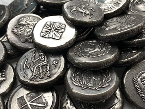 מטבעות יוונים פליז מכסף מלאכות עתיקות מצופות מטבעות זיכרון זרות בגודל לא סדיר סוג 33