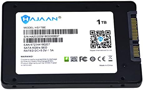 Hajaan SSD 3D NAND TLC 2.5 אינץ 'SATAIII 6GB / S עד 520MB / S כונן מצב מוצק פנימי עבור שולחן העבודה של מחשב נייד מחשב נייד