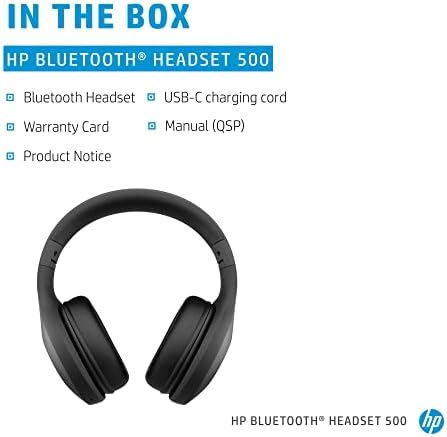HP Bluetooth אוזניות 500