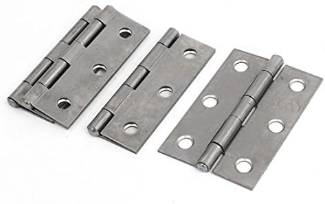 ארון ארון AEXIT ארון דלת חומרה ומנעולים דלת ברזל מתקפלת חומרה חומרה אפור 2.5 צירים ארוכים 4 יחידות