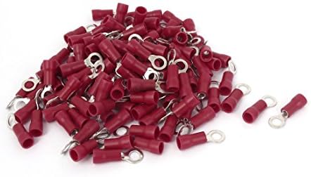 אייבר 120 יחידות 19א קרוואנים 1.25-4 22-16 מסופי טבעת מבודדים מראש תעשייתיים אדומים (120 יחידות 19א קרוואנים 1.25-4 22-16 אוג קליברדור