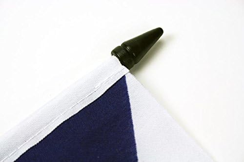 דגל AZ City of נאפולי מעיל הנשק דגל שולחן 5 '' x 8 '' - דגל שולחן נפולי 21 x 14 סמ - מקל פלסטיק שחור ובסיס