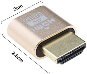 3pcs HDMI תקע רזולוציה גבוהה תצוגה וירטואליזר 4K HDMI וירטואלי תואם עם Windows OSX Linux 4K HDMI דמה תקע דמה צג וירטואלי גבוה