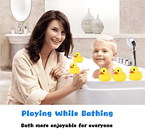 גומי צף חורק תינוק לשטוף מקלחת צעצוע לפעוטות ילדים מסיבת קישוט 12 יחידות