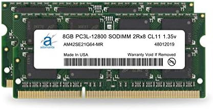 Adamanta 16GB שדרוג זיכרון מחשב נייד עבור Dell Inspiron 17 5000 סדרה 5755 DDR3L 1600MHz PC3L-12800 SODIMM 2RX8 CL11 1.35V מחברת RAM DRAM