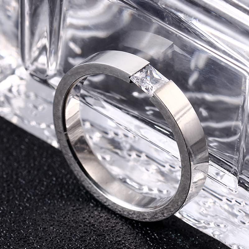 קולסו 4 ממ מוצק זירקון טבעת עבור גברים ונשים אישית טבעת אישית טבעת חקוק טבעת-00411